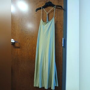 ZARA sage green racerback maxi dress